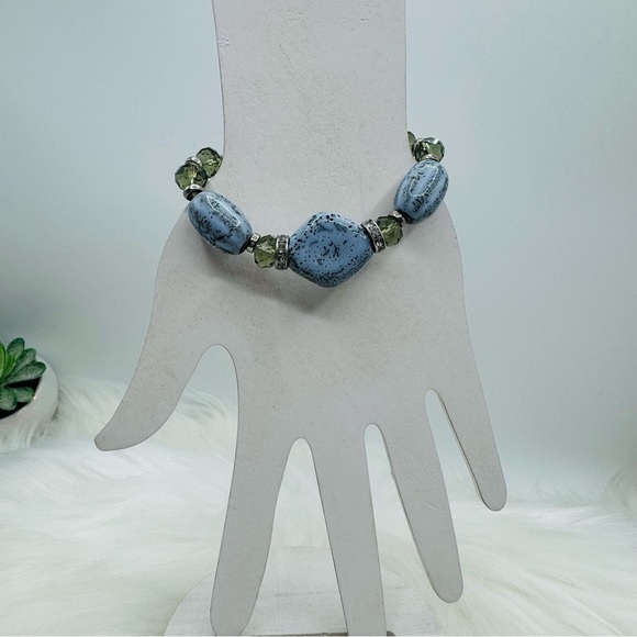 Chunky Harmony Natural Stone Large Beads Bracelet Style 2 - Picture 6 of 6